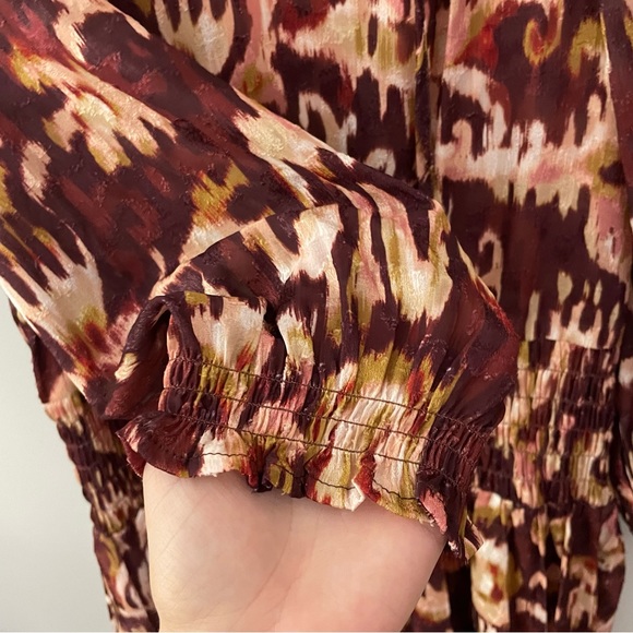 NWT Cupid Long Sleeve with Elastic Waist Printed Fabric Dress with Tassel Detail - Picture 8 of 8